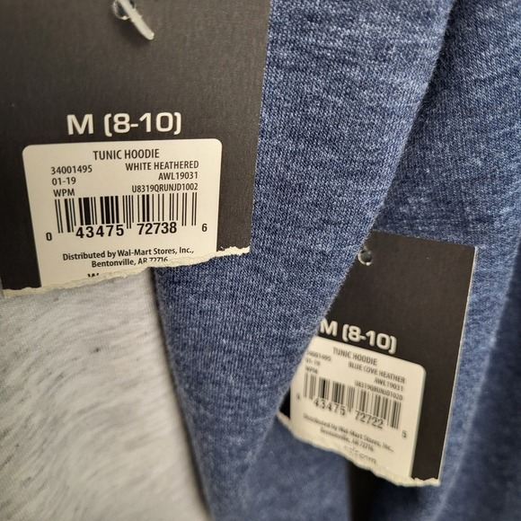 NWT Athletic Works Women's Medium Pullover Hoodies 2 Tunic Long Sleeve Cowl Neck - Picture 5 of 5